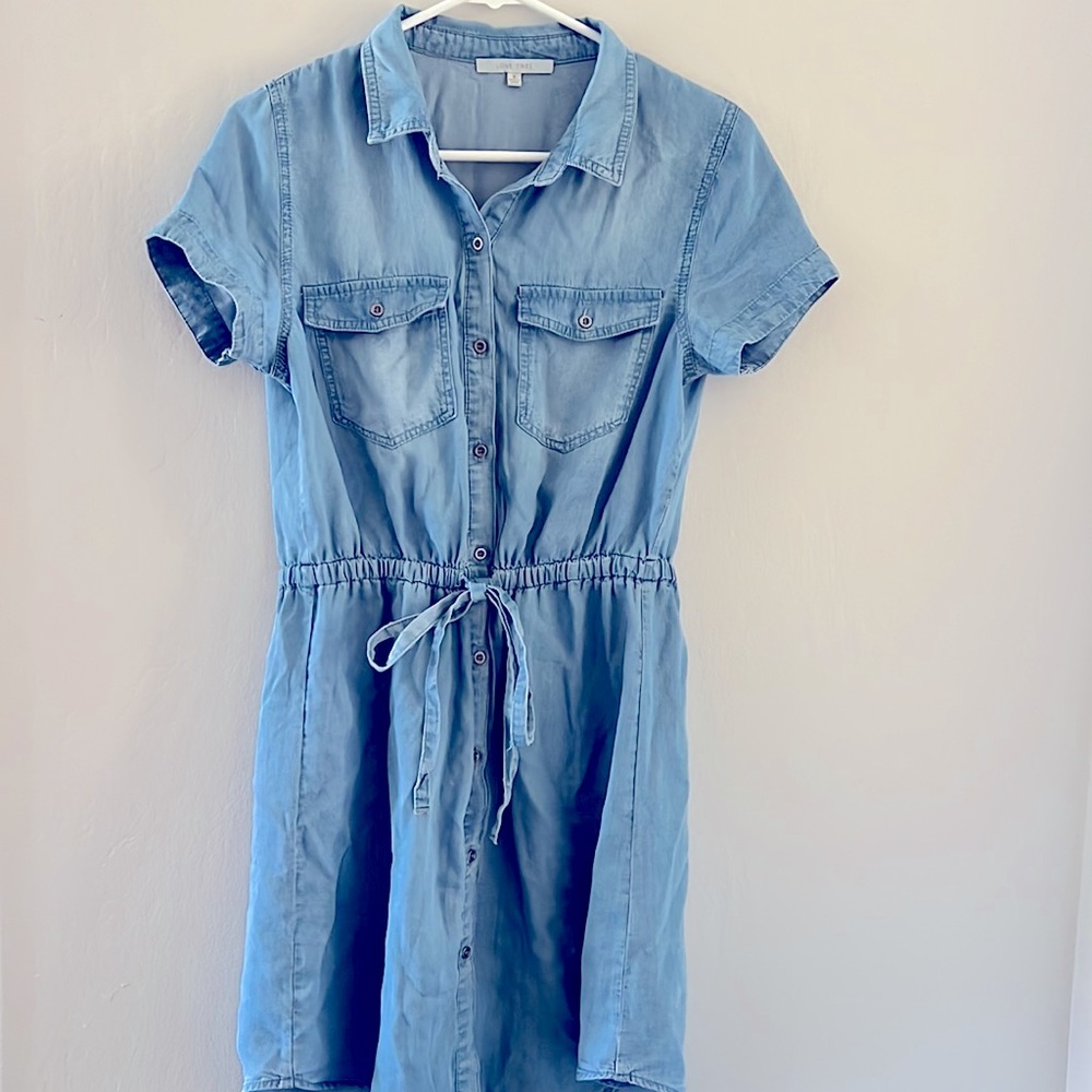 Love Tree denim button down dress